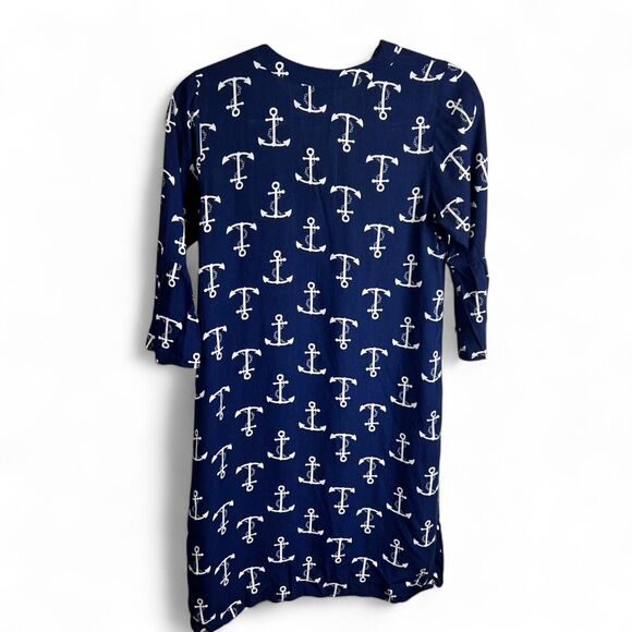 Escapada Anchor Print Shift Dress | Size Small | Ready to Captain Your Closet - Picture 2 of 7